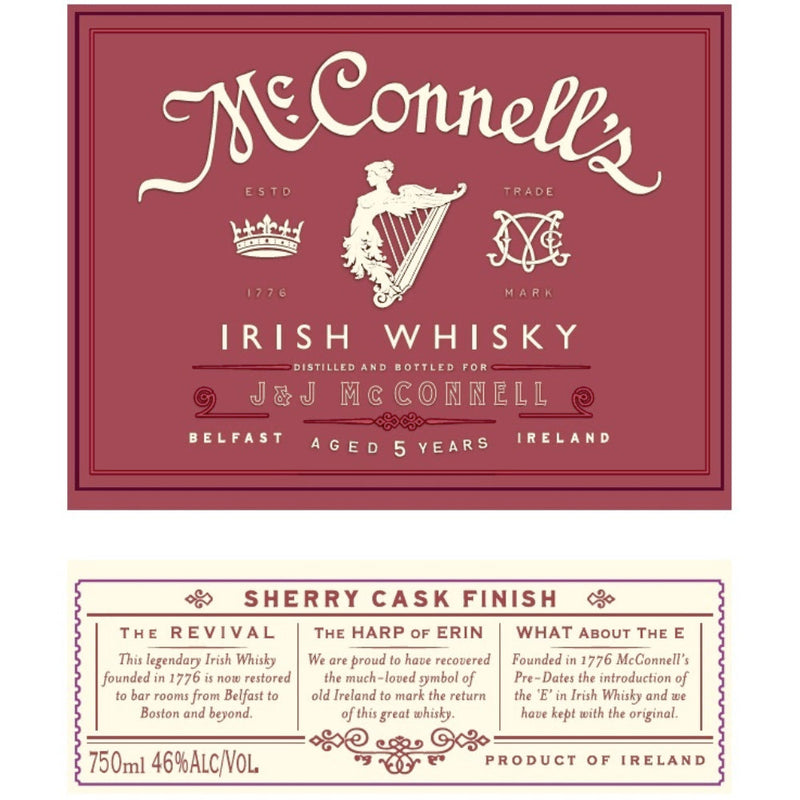 McConnell’s Sherry Cask Finish Irish Whiskey - Goro&