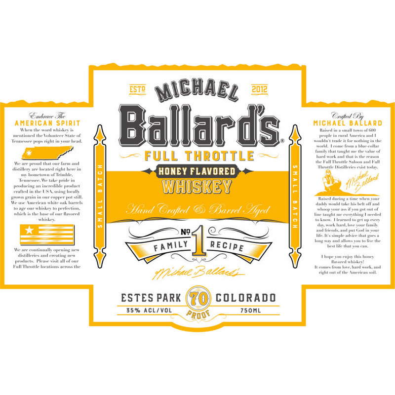 Michael Ballard’s Full Throttle Honey Flavored Whiskey - Goro&