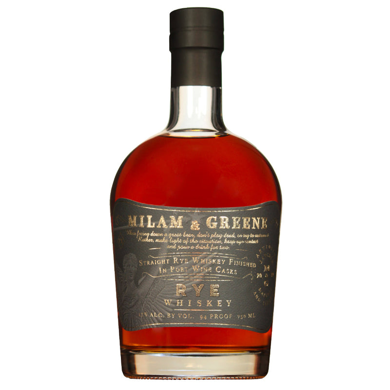 Milam & Greene Port Cask Finish Straight Rye Whiskey - Goro&