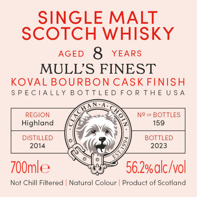 Murray McDavid Mystery Malt Mull’s Finest 8 Year Koval Bourbon Cask Finish - Goro's Liquor