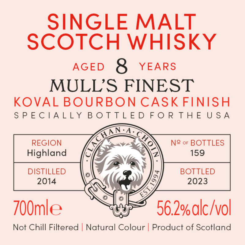 Murray McDavid Mystery Malt Mull’s Finest 8 Year Koval Bourbon Cask Finish - Goro&