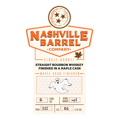 Nashville Barrel Company Single Barrel Bourbon Finished In Maple Casks - Goro's Liquor