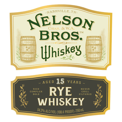 Nelson Bros 15 Year Old Rye Whiskey - Goro's Liquor