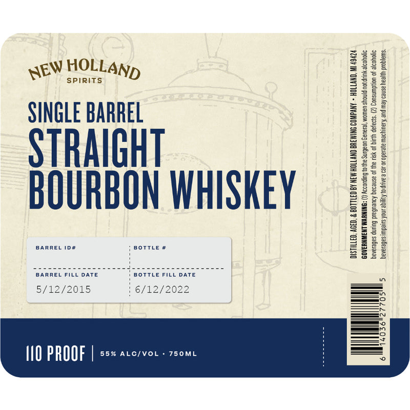 New Holland Single Barrel Straight Bourbon - Goro&