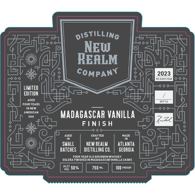 New Realm 4 Year Old Madagascar Vanilla Finish Bourbon - Goro's Liquor