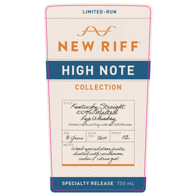 New Riff High Note Collection Kentucky Straight 100% Malted Rye Whiskey - Goro's Liquor