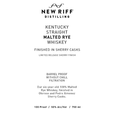 New Riff Malted Rye Finished in Sherry Casks - Goro's Liquor
