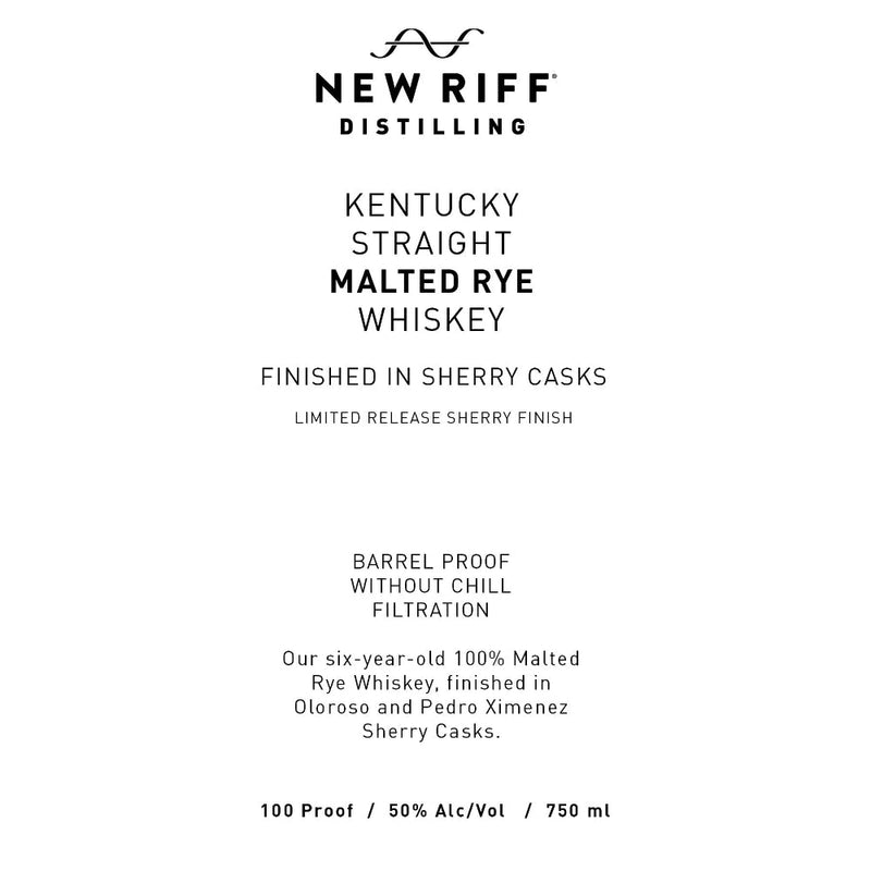 New Riff Malted Rye Finished in Sherry Casks - Goro&