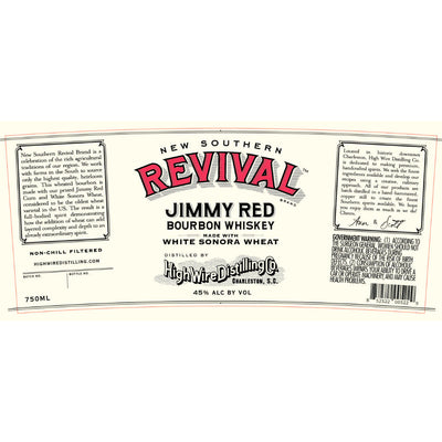 New Southern Revival Jimmy Red Bourbon Made With White Sonora Wheat - Goro's Liquor