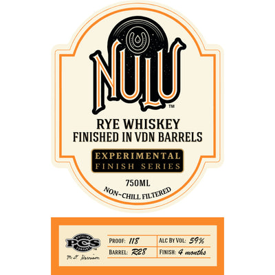 Nulu Rye Finished in VDN Barrels - Goro's Liquor