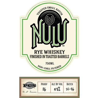 Nulu Rye Whiskey Finished in Toasted Barrels - Goro's Liquor