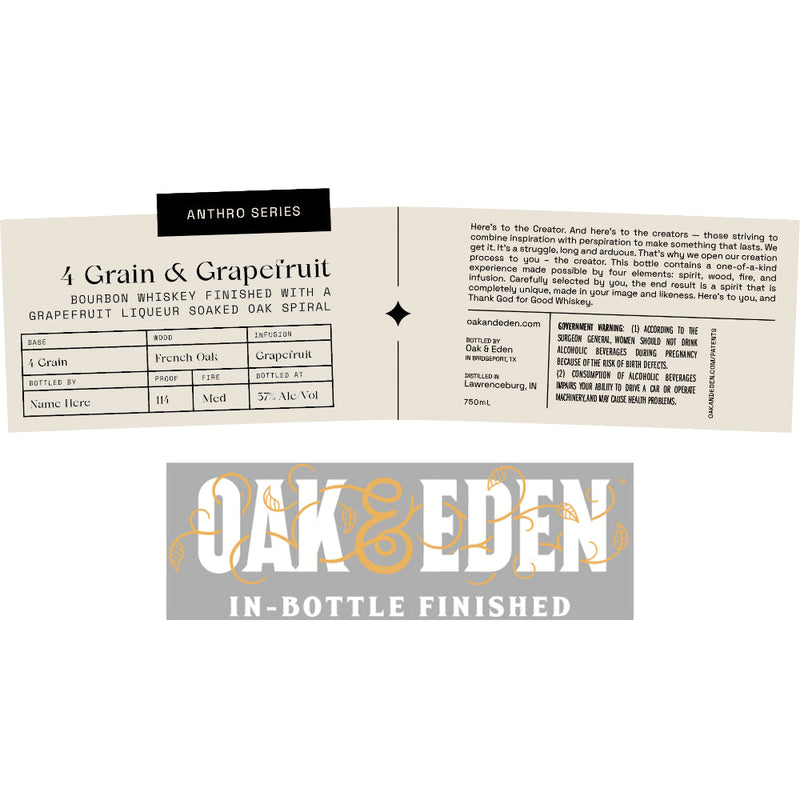 Oak & Eden Anthro Series 4 Grain & Grapefruit Bourbon - Goro&