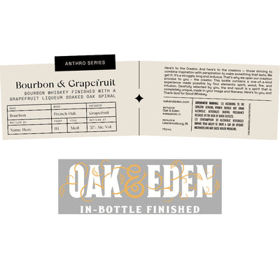 Oak & Eden Anthro Series Bourbon & Grapefruit - Goro's Liquor