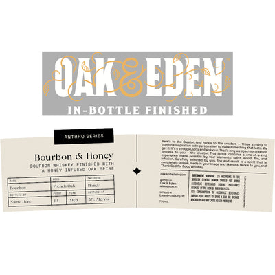 Oak & Eden Anthro Series Bourbon & Honey - Goro's Liquor
