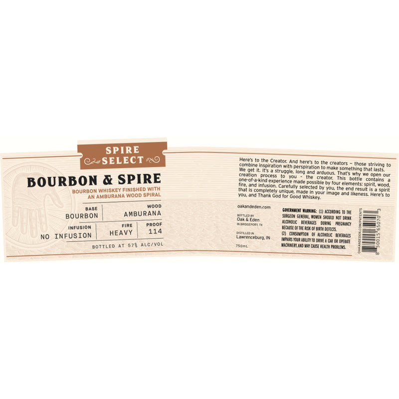 Oak & Eden Bourbon & Spire Bourbon Amburana Wood Spiral Finished - Goro&