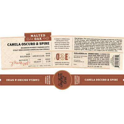 Oak & Eden Canela Oscuro & Spire Bourbon - Goro's Liquor