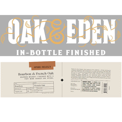 Oak & Eden Spire Select Bourbon & French Oak - Goro's Liquor