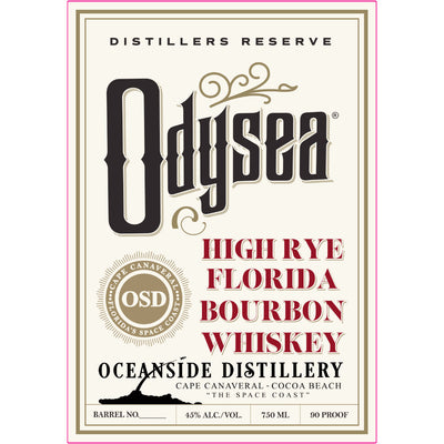 Oceanside Distillery Odysea High Rye Flordia Bourbon - Goro's Liquor