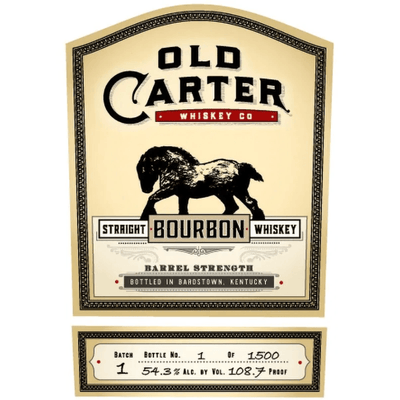 Old Carter Barrel Strength Bourbon Batch #1 Bourbon Old Carter