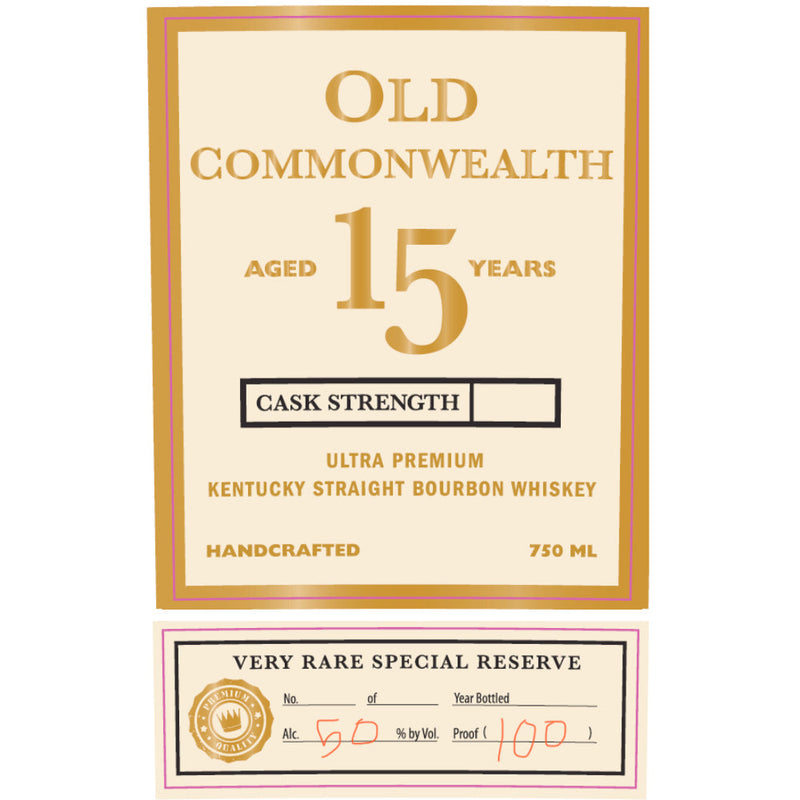 Old Commonwealth 15 Year Old Kentucky Straight Bourbon - Goro&