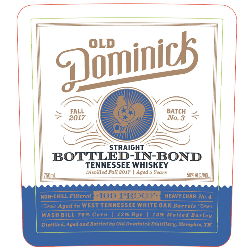 Old Dominick 5 Year Old Bottled in Bond Tennessee Whiskey - Goro&