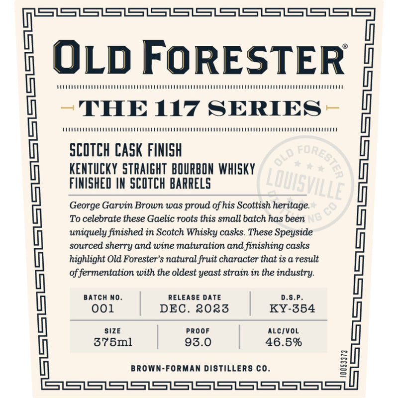 Old Forester 117 Series Scotch Cask Finish Kentucky Straight Bourbon - Goro&