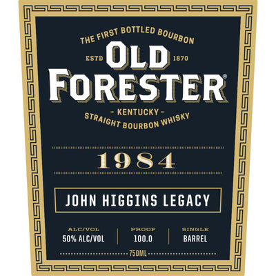 Old Forester 1984 John Higgins Legacy Bourbon - Goro's Liquor