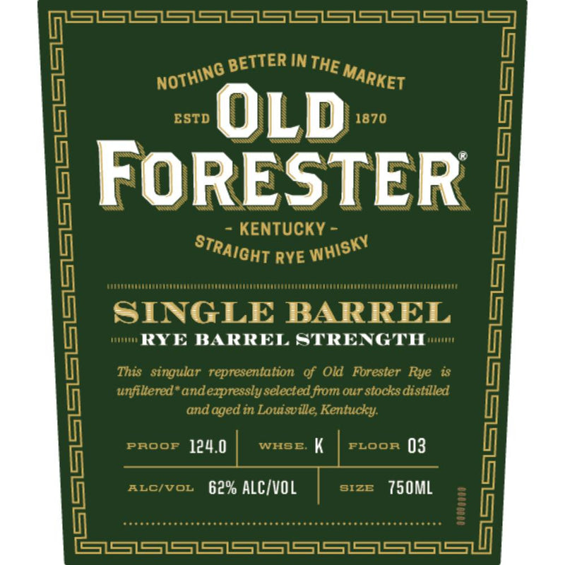 Old Forester Rye Single Barrel - Goro&