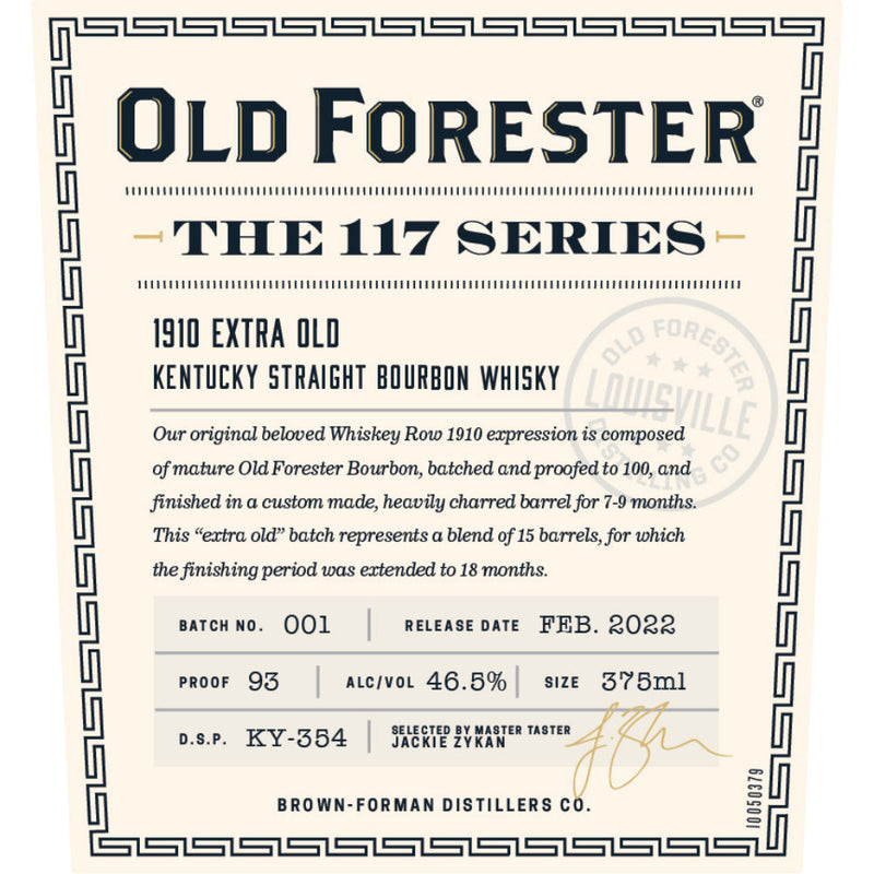 Old Forester The 117 Series 1910 Extra Old - Goro&