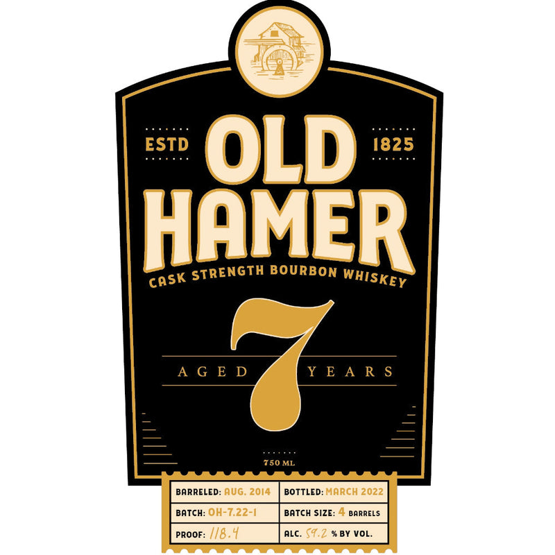 Old Hamer 7 Year Old Cask Strength Straight Bourbon - Goro&