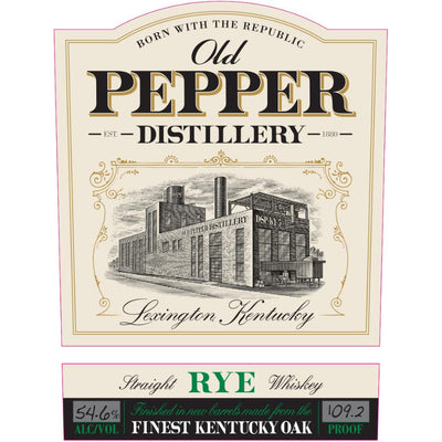 Old Pepper Finest Kentucky Oak Straight Rye Whiskey - Goro's Liquor