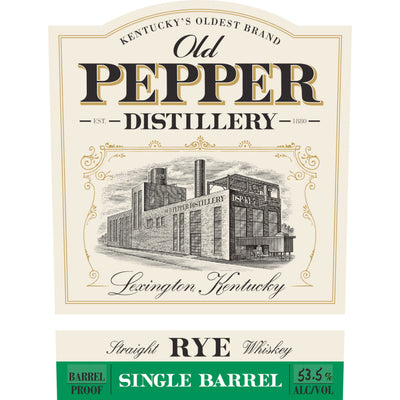Old Pepper Single Barrel Barrel Proof Rye - Goro's Liquor