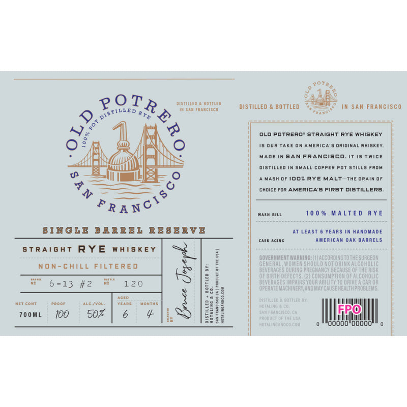 Old Potrero 6 Year Old Single Barrel Reserve Straight Rye - Goro&