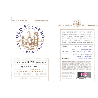 Old Potrero 6 Year Straight Rye Whiskey - Goro's Liquor