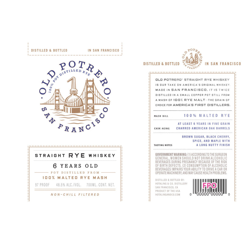 Old Potrero 6 Year Straight Rye Whiskey - Goro&