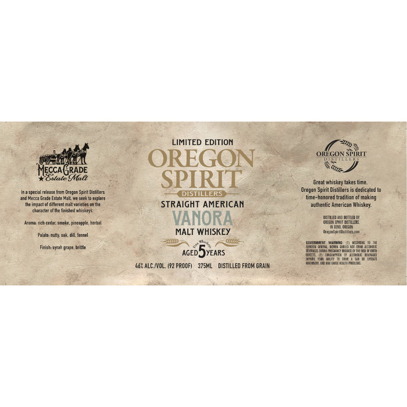 Oregon Spirit Distillers Vanora Straight Malt Whiskey - Goro&