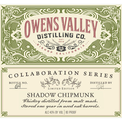 Owens Valley Collaboration Series Shadow Chipmunk Whiskey - Goro's Liquor