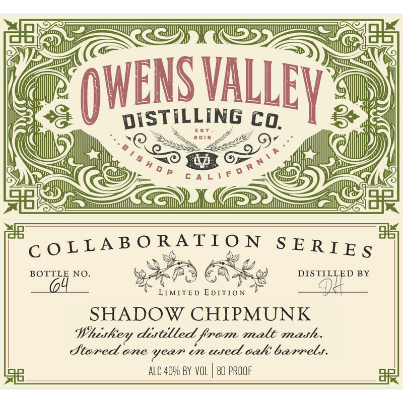 Owens Valley Collaboration Series Shadow Chipmunk Whiskey - Goro&