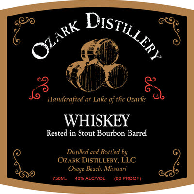 Ozark Distillery Whiskey Rested in Stout Bourbon Barrel - Goro's Liquor