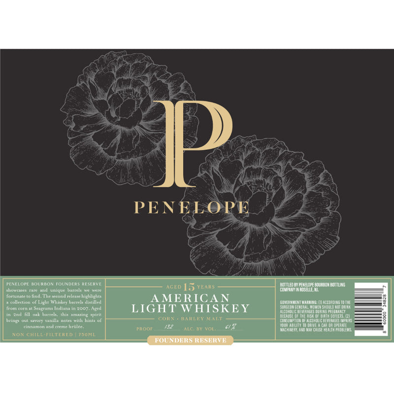 Penelope Founders Reserve 15 Year Old Light Whiskey - Goro&