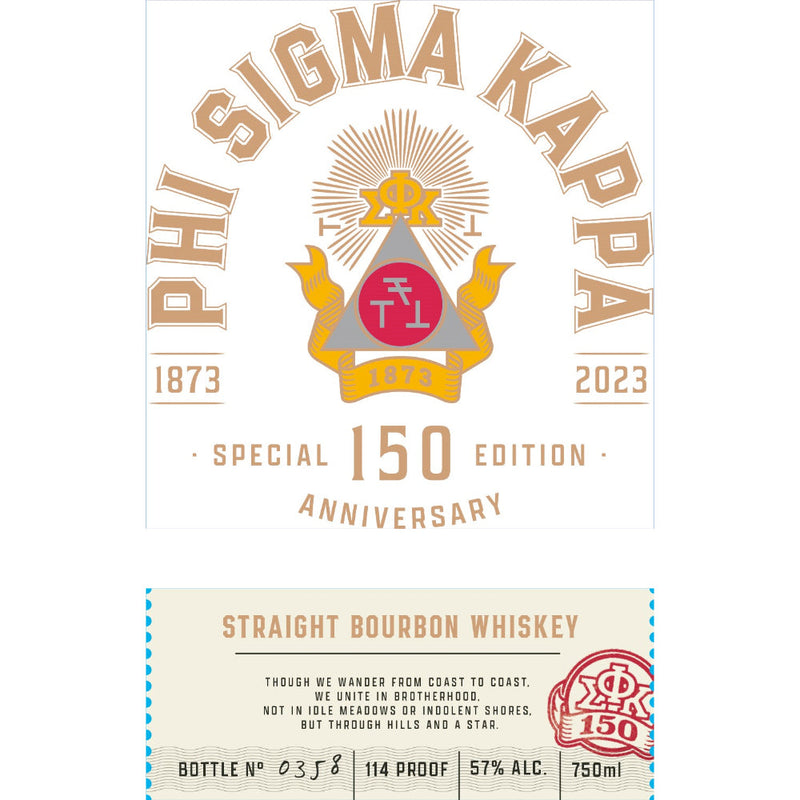 Phi Sigma Kappa 150th Anniversary Edition Straight Bourbon - Goro&