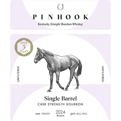 Pinhook 5 Year Single Barrel Cask Strength Bourbon 2024 Release Bourbon Pinhook Bourbon   