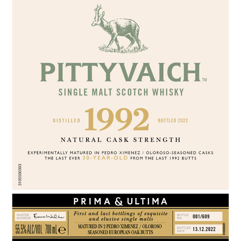 Pittyvaich 1992 Prima & Ultima Single Malt Scotch 30 Year Old - Goro&