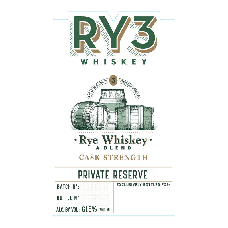 Ry3 Rum Cask Finish Blended Rye Whiskey - Goro&