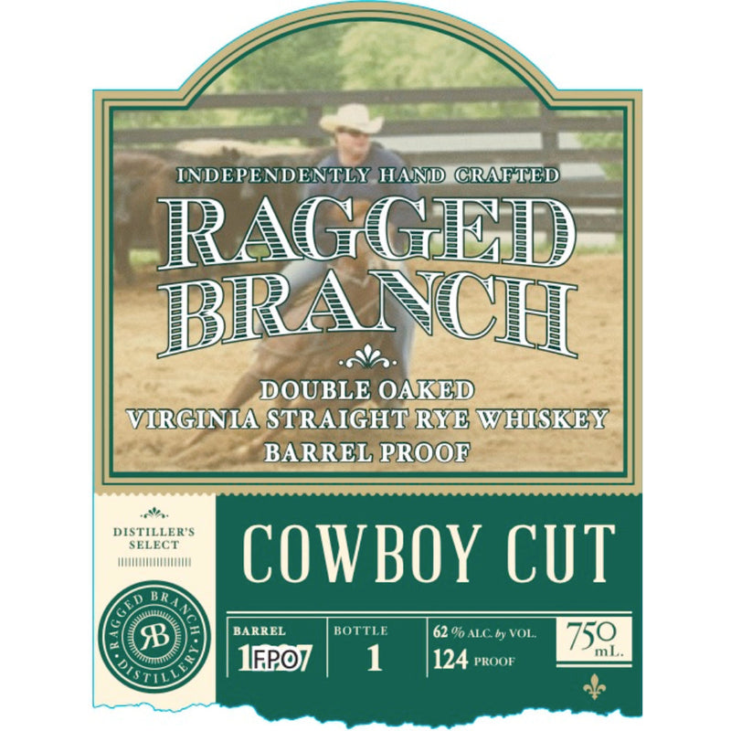 Ragged Branch Cowboy Cut Double Oaked Virginia Straight Rye - Goro&