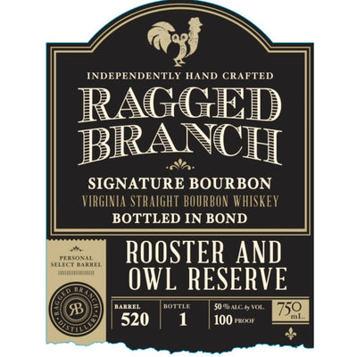 Ragged Branch Rooster And Owl Reserve Bottled In Bond Bourbon - Goro's Liquor