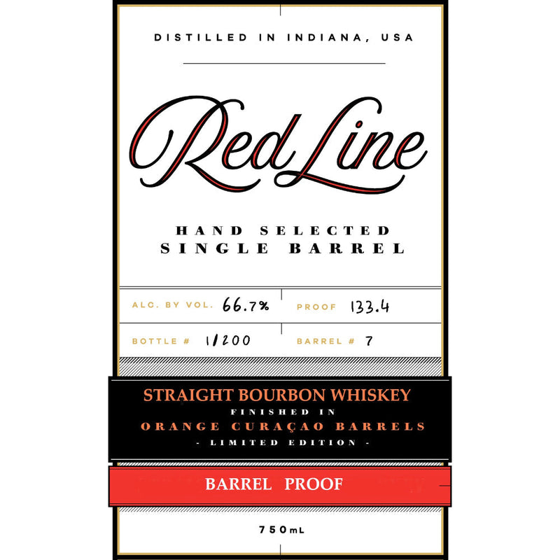 Red Line Single Barrel Bourbon Finished In Orange Curacao Barrels - Goro&