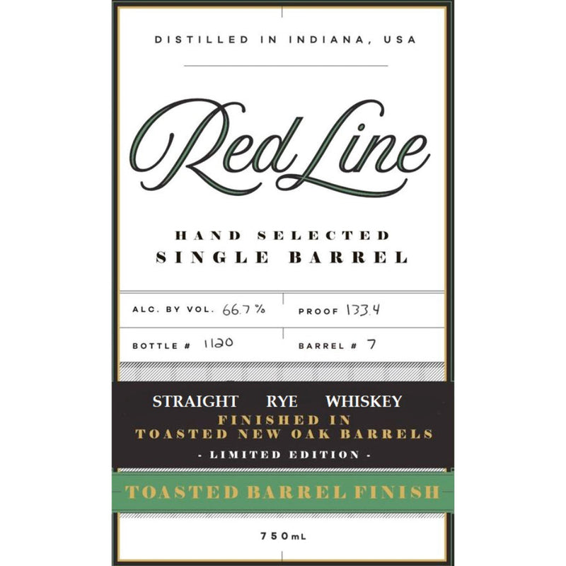 Red Line Single Barrel Rye Finished In Toasted New Oak Barrels - Goro&