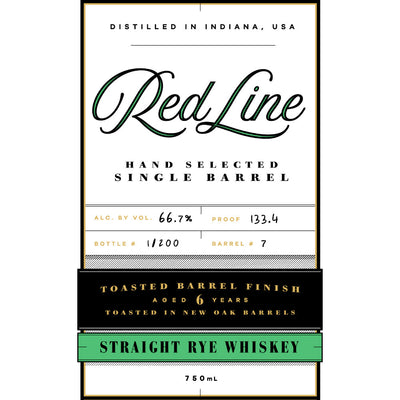 Red Line Toasted Barrel Finish Rye Aged 6 Years - Goro's Liquor