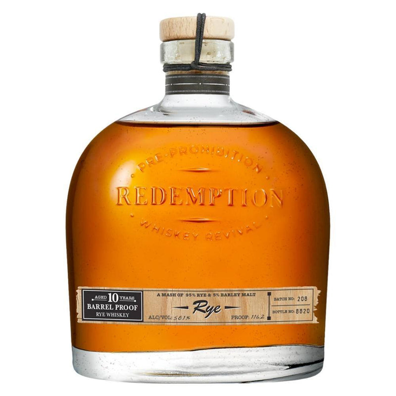 Redemption 10 Year Old Barrel Proof Rye Rye Whiskey Redemption